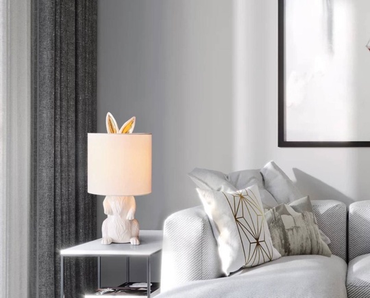 Настольная лампа HARE 23*49, белый, смола.