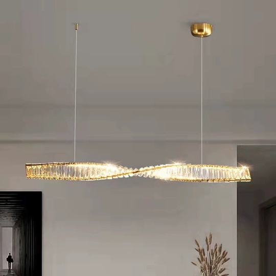 Люстра подвесная, бронза, хрусталь, JACK 100*8 металл, LED