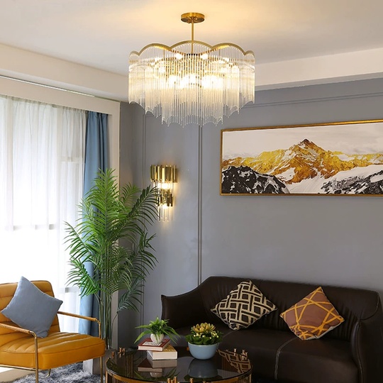 Люстра подвесная, медь, стекло, AUTUTKUN 40*35, металл, Е14.