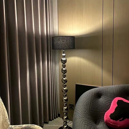 Торшер черный серебро Elantri, 35*35*168 см, LED, Е27, металл, 12 Вт