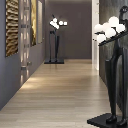 торшер черный светодиодный Beautiful Lady, 70*180 см, E27 из стекловолокна - напольный торшер