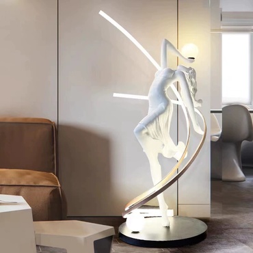 Торшер белый Girls ballerina, 60*155 см, LED, Е27, смола, стекловолокно, 35 Вт