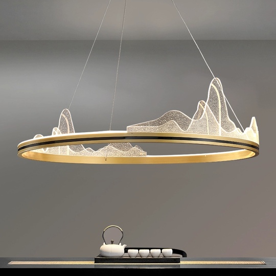 Люстра подвесная, медь, ПММА, CHAD 80*20, металл, LED