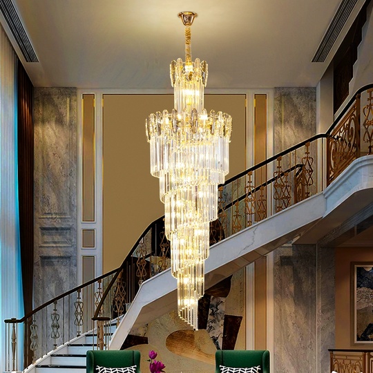 Люстра подвесная, золото, кристалл, PEACH 40*135 металл, E14.