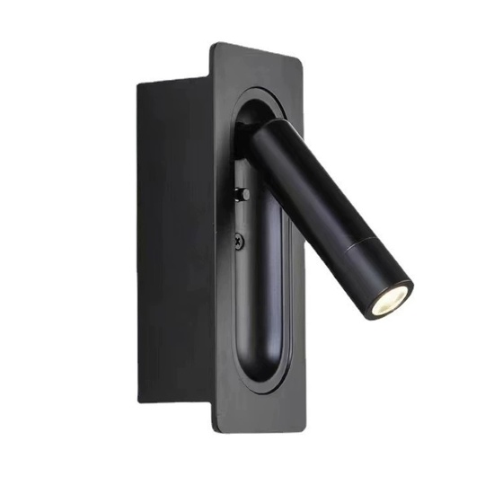 Настенный светильник EDGAR, Бра 7*17, черный, металл, LED.