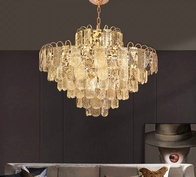 Люстра подвесная AKGUL 50*45 золото, стекло, металл, Е14.