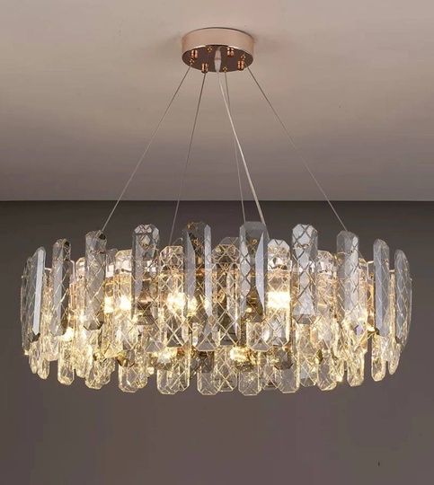 Люстра подвесная AKCICEK 80*22 дымчатый, стекло, металл, Е14.