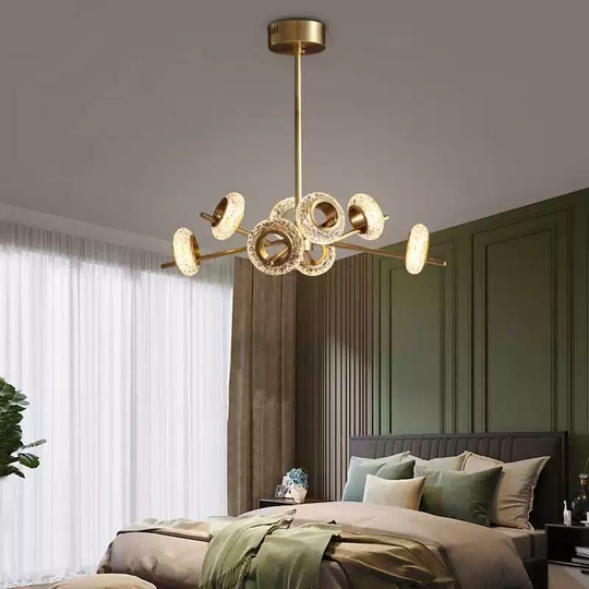 Люстра подвесная, медь, стекло, ABRAHAN 75*56, металл, LED