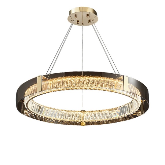 Люстра подвесная, хром, хрусталь, BELLA 80*9 металл, LED.