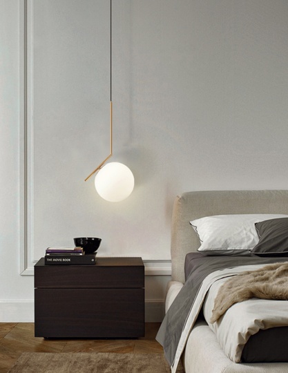 Подвесной светильник IC MAIHEMAI, диаметром 30 см, цвет золото