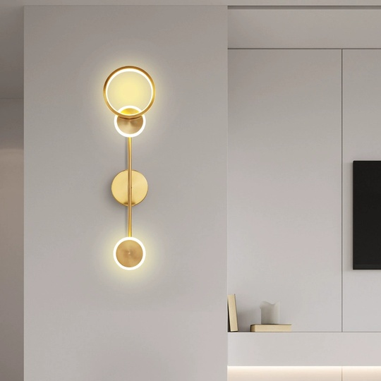 Настенный светильник, Бра, GERALD 15*62, медный, металл, LED.