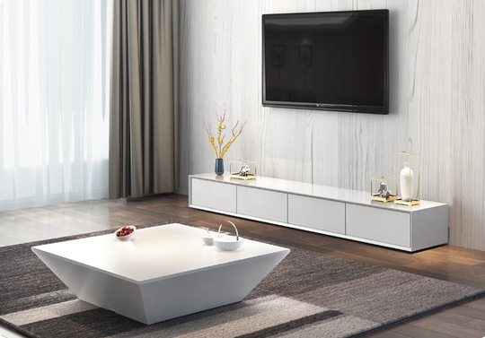 Журнальный стол Reposo, белый, 100*100