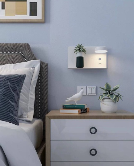 Настенный светильник, БРА COSKUN 19*32, белый, металл, LED.