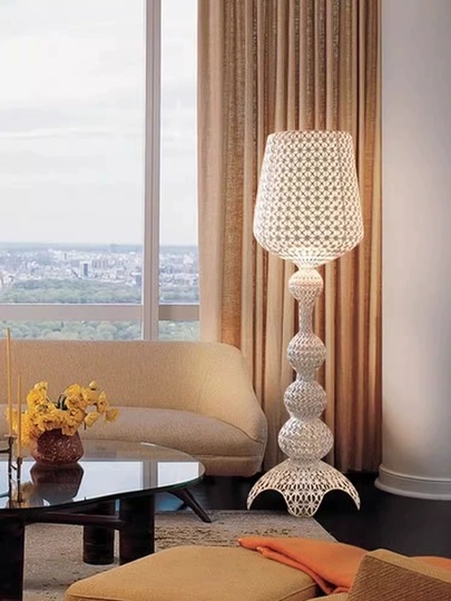 Торшер белый бокал Aelithor, 50*166 см, LED, ПММА, 24 Вт