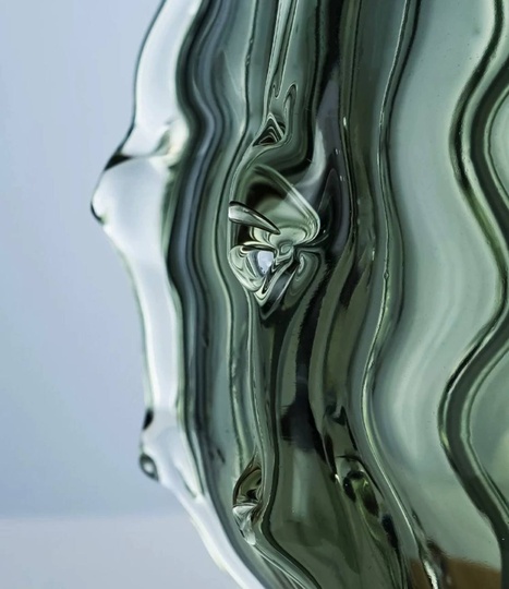 Настольная лампа COSINESS 38*65, глазурь, зеленый пепел, стекло