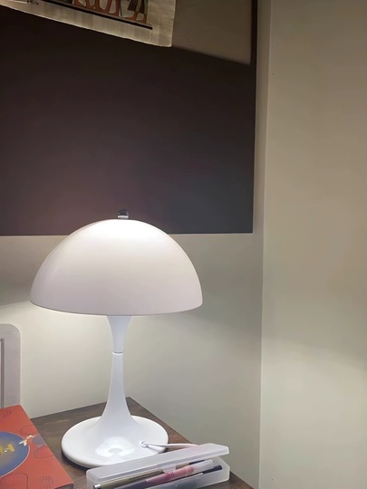 Настольная лампа, белая MARY 25*35, железо, акрил