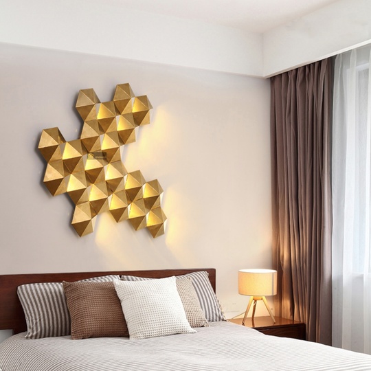 Настенный светильник Sconce, 92*78 см, золотой, LED