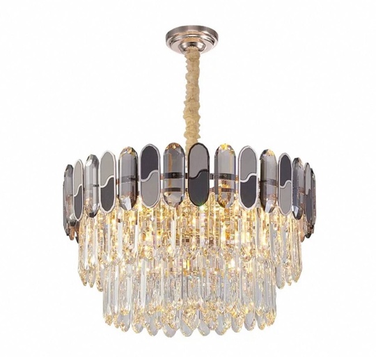 Люстра подвесная, дымчатый, медный, стекло, AYHAN 100*35, металл, E14.