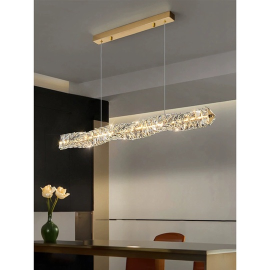 Люстра подвесная, хром, кристалл, ALVIN 100*12, металл, LED.