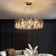 Люстра подвесная BENAY 100*25 дымчатый, стекло, металл, Е14.