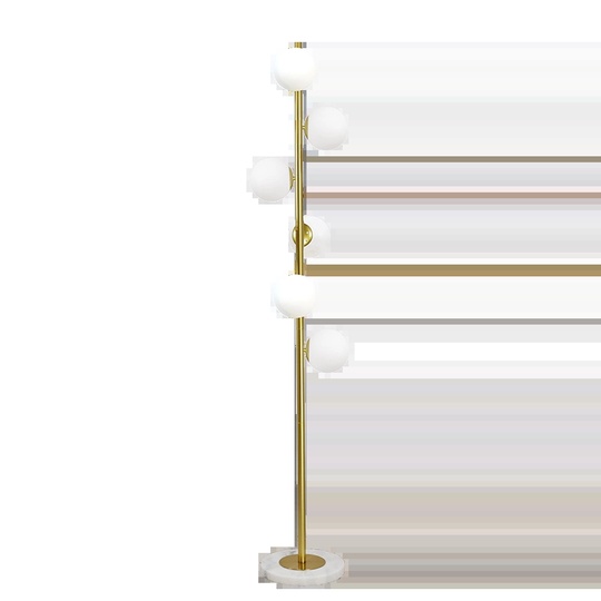 Торшер золото белый Luma, 32*164 см, LED, G9, мрамор металл, 15 Вт