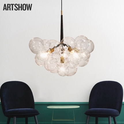 Дизайнерский светильник белый Elarix, 50*60 см, лампа накаливания, железо, стекло