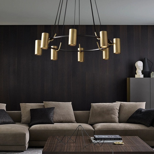 Люстра подвесная, бронза, ПММА, ALAN 70*150, металл, GU10