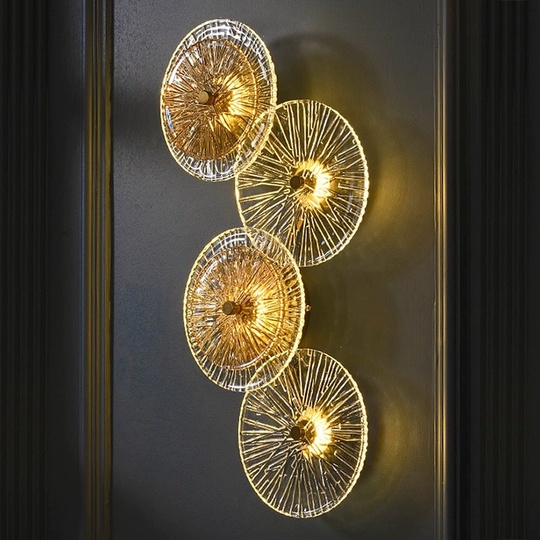 Настенный светильник NORM, Бра, 30*62, янтарный, стекло, металл, LED.