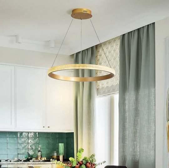 Люстра подвесная, медь, ПММА, NATA 40*100 металл, LED.