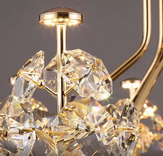 Подвесной светильник SULEYMAN 80*57, золотой, кристалл, металл,  LED.