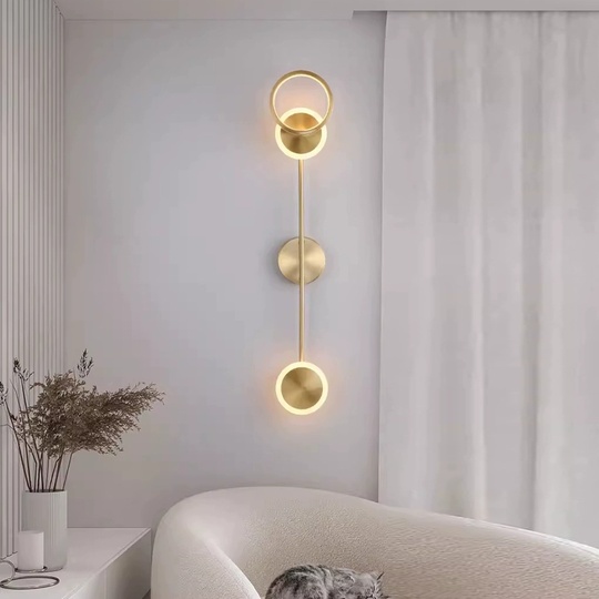 Настенный светильник, Бра, GERALD 15*62, медный, металл, LED.