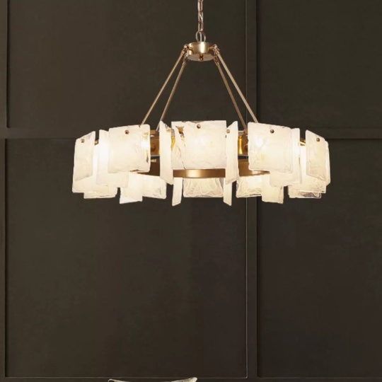 Светильник подвесной медный Avelto, металл, стекло, трос 50 см, 80*20 см, G9, 220 Вт