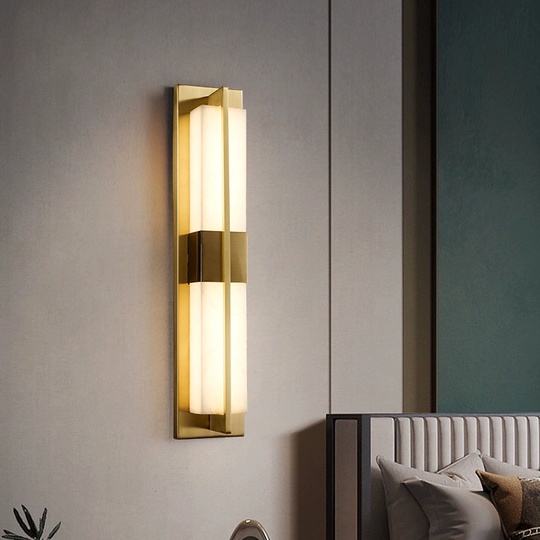 Настенный светильник NURAH, Бра, 12*60, медный, медь, мрамор, LED.