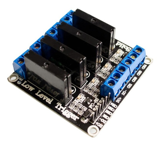 Модуль релейный 4-х полосный твердотельный 5В