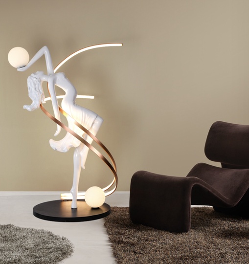 Торшер девушка. Напольный светильник MAI HE MAI Белые. Girls ballerina - Балерина, E27, LED, 70 Вт