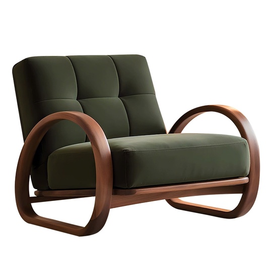 Кресло темный орех, 80*85*80 см, нераскладное, минимализм