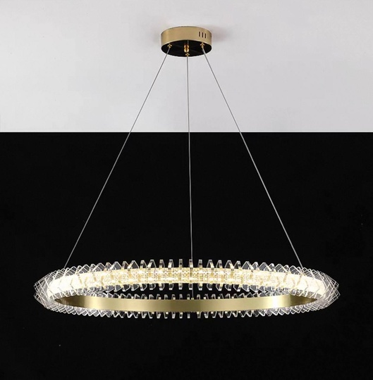 Люстра подвесная, медь, ПММА, ALISTER 80*150, металл, LED