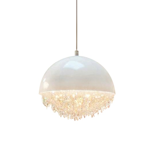 Люстра подвесная, серебро, белый, кристалл, SALENA 60*68 металл, LED.