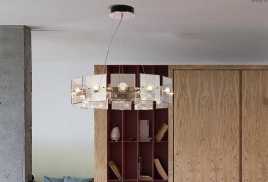 Светильник подвесной бронзовый Orynthia, металл, стекло, трос 100 см, 80*18 см, Е14