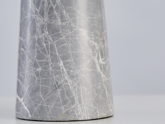 настольная лампа мрамор серая Houston Grey Marble, 38*70 см, светодиодная, E27*1 шт