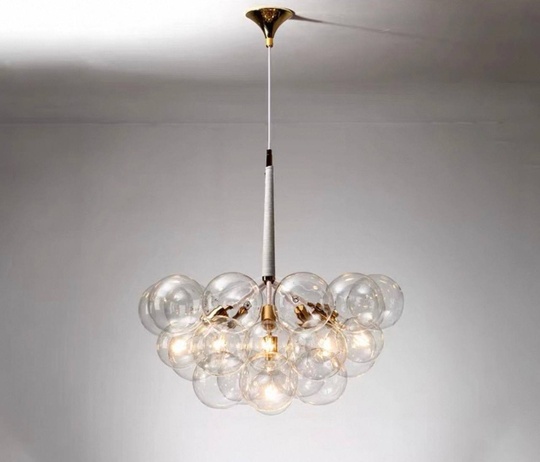 Люстра подвесная, белый, стекло, ABEY 50*65, металл, Е27