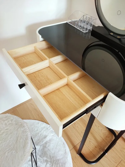 Туалетный стол Coeris белый 70×78×40 см – стильный макияжный уголок