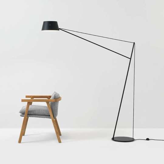 Торшер черный Elixora, 170*210 см, LED, E27, металл, 24 Вт