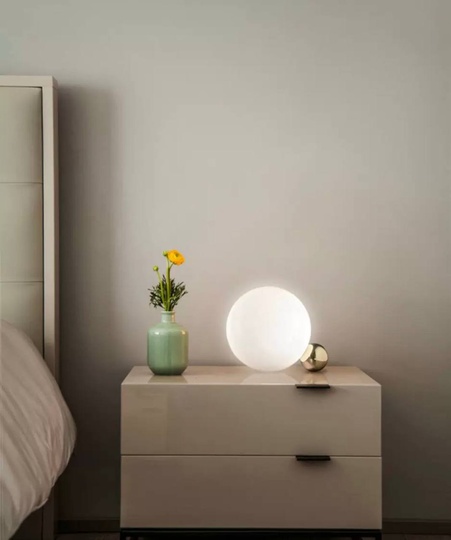 Настольная лампа BALL 25*25, золотой, белый, металл