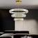 Люстра подвесная CALISKAN 90*150 золотой, хрусталь, металл, LED.