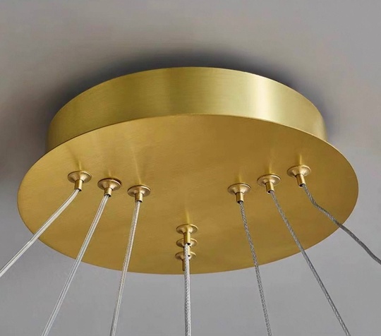 Люстра подвесная, медь, ПММА, NATA 100*100 металл, LED.