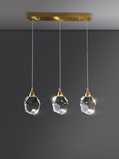 Подвесной светильник медный, 45*11*100 см. PRECIOUS BRILLIANT - Cветильник на кухню подвесной, LED, 15 Вт