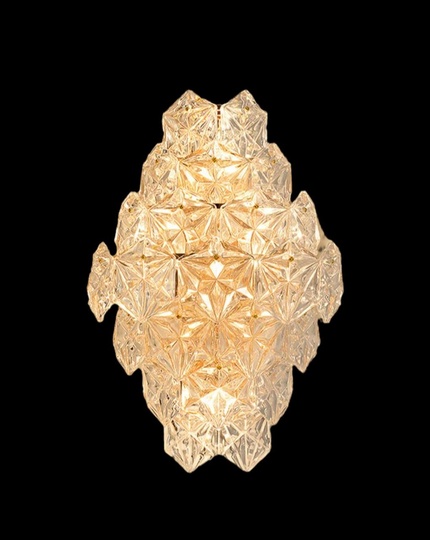 Настенный светильник BESS, Бра 34*54, золотой, металл, стекло, Е27.