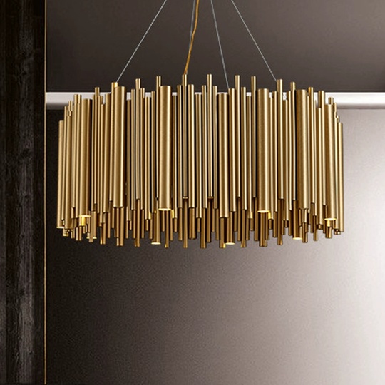 Люстра подвесная, бронза, металл, UNA 60*35, металл, G9.