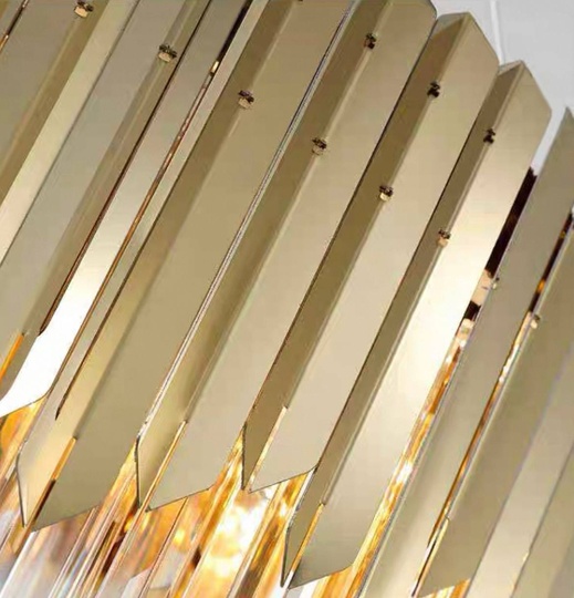 Люстра подвесная, медный, кристалл, DANA 110*32, металл, E14.